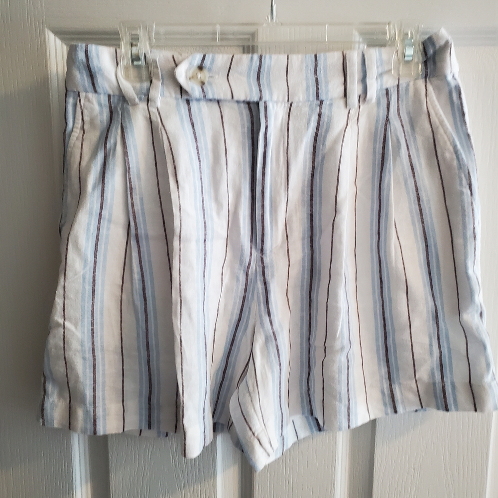 LOFT White and Blue Shorts Nautical Style NWOT